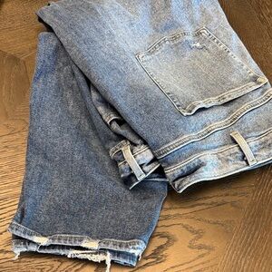 Lane Bryant Magic Waistband High-Rise Sttraight Blue Denim Jeans